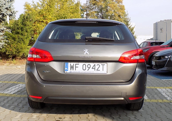 Peugeot 308 cena 49999 przebieg: 158255, rok produkcji 2019 z Wrocław małe 407